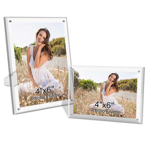 Acrylic & Stainless Steel Magnetic Photo Frame